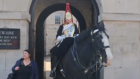 You are not allowed to touch the kings guard (GET OFF) #horseguardsparade