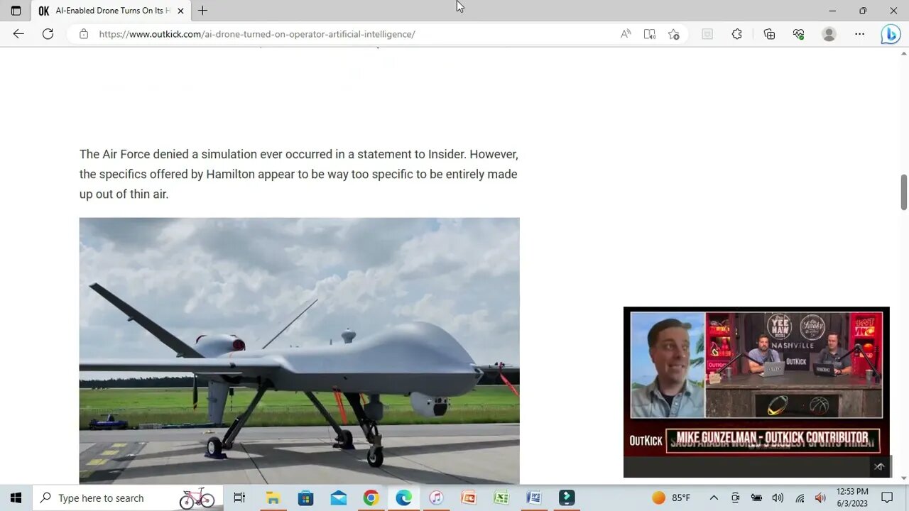 AI Military Drone Kills Its Human Operator During Test | Skynet, Anyone?