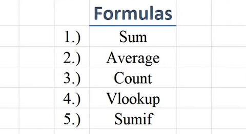 How to use 5 common Functions in EXCEL