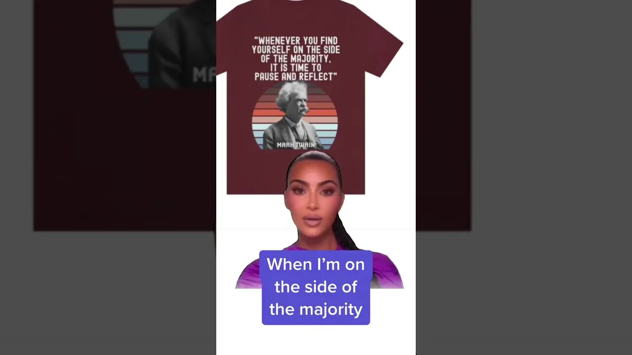 Kim Kardashian and Mark Twain Name a More Iconic Duo I'll Wait Meme Quote Stupid People #shorts