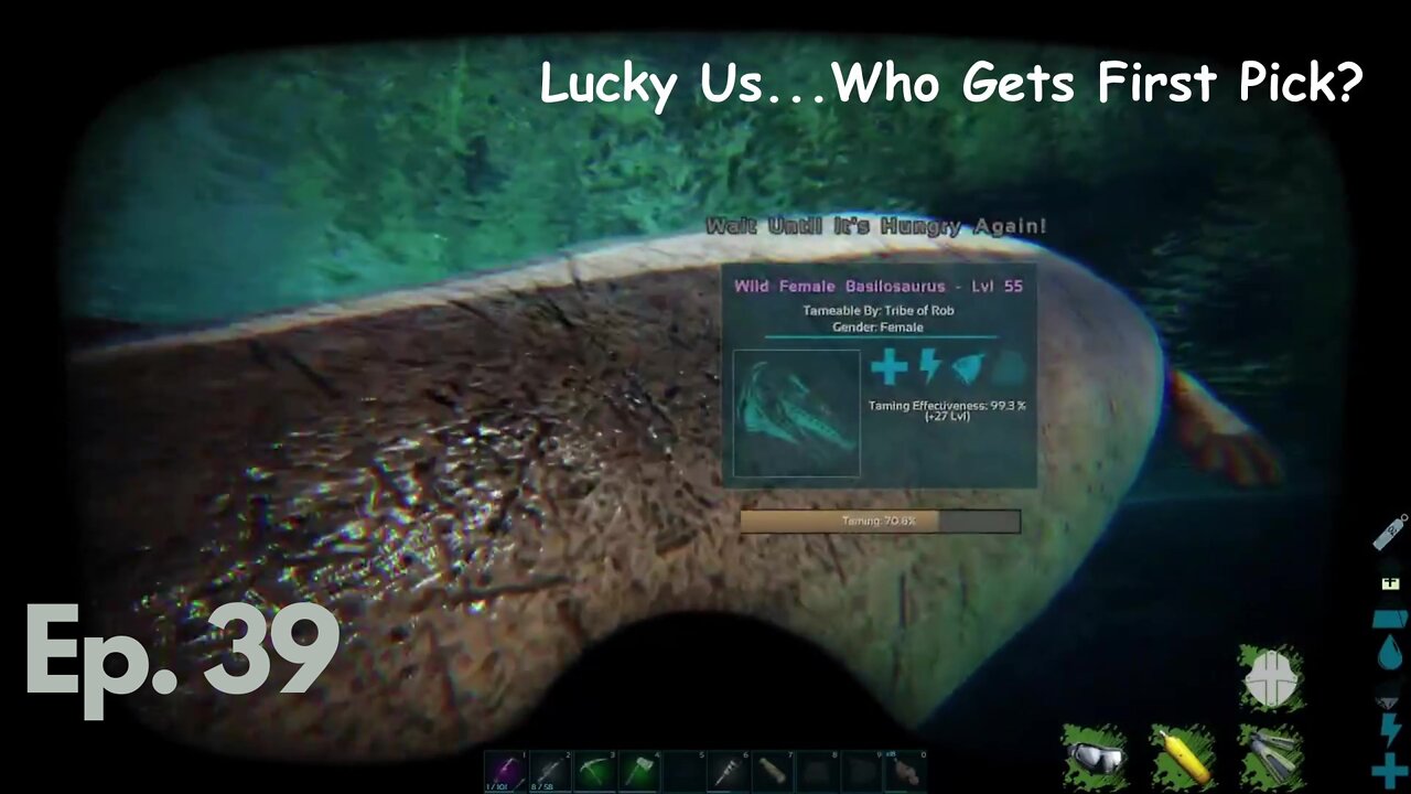 Trying To Tame Basilosaurus. ARK Crystal Isles Ep. 39