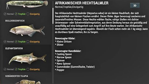 Fishing Planet Folge 652 Kongo Fischliste Teil 1