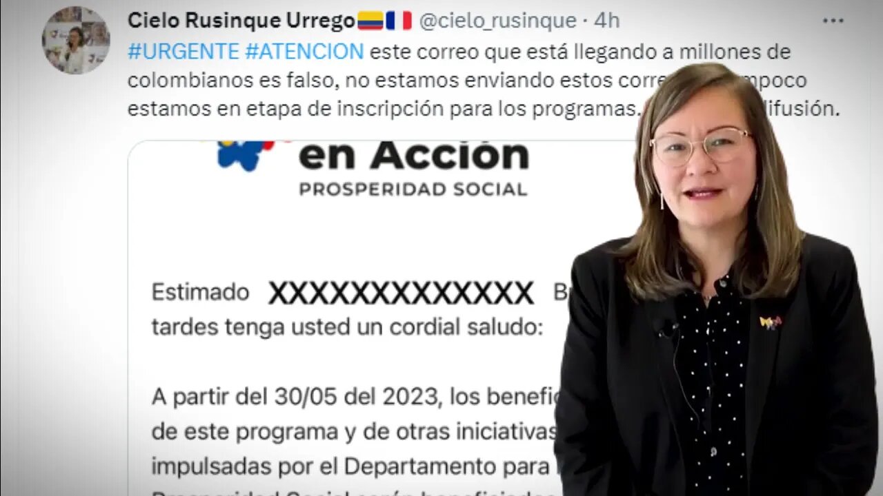 🛑Directora de Prosperidad SOCIAL advierte sobre estafas y engaños en procesos de inscripción👇👇