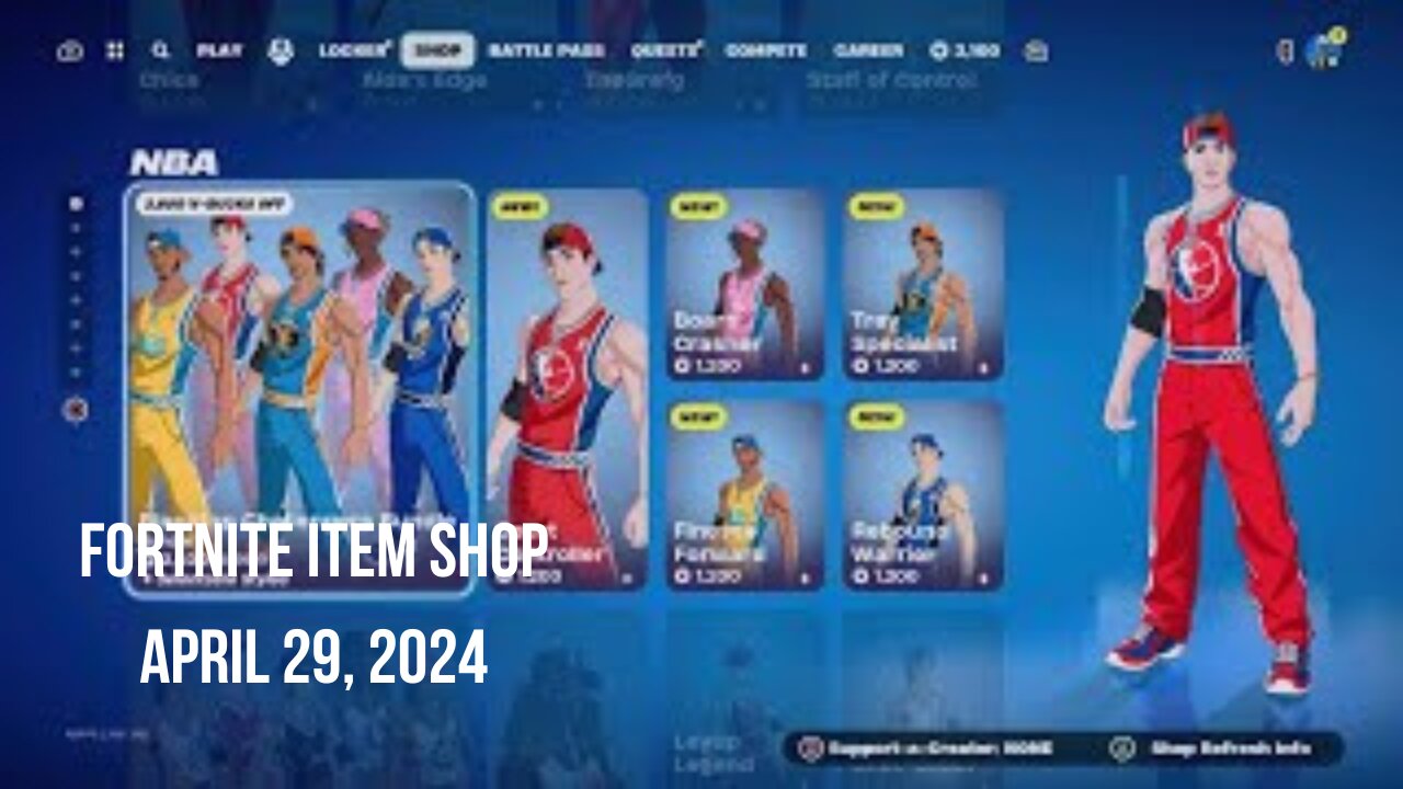 Fortnite Item Shop|April 29, 2024(*New* NBA Skins)