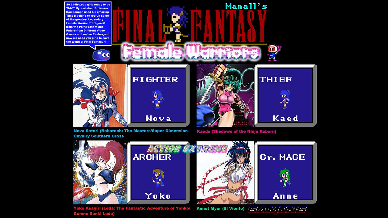 Action Extreme Gaming 2024 - Testing out the New 3.2 Updated Version of Manall's Final Fantasy Female Warriors Rom Hack