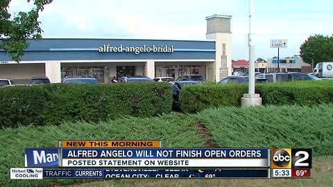 Alfred Angelo won't fulfill open orders