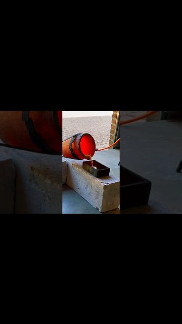 Huge #aluminum Ingot #metalcasting #belgium #devilforge #melting