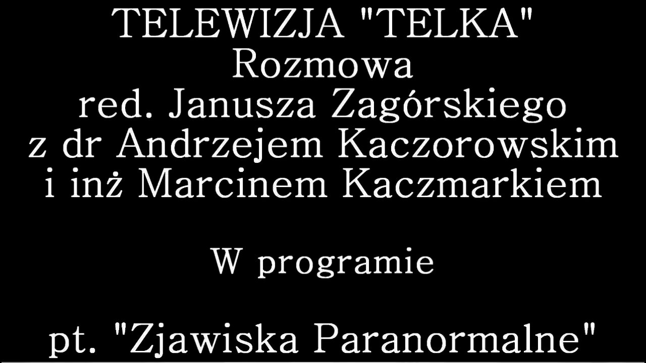 ZJAWISKA PARANORMALNE - WYWIADY I ROZMOWY TELEWIZYJNE ZASTOSOWANIEM IMAGOTERAPII /2001 ©TV - IMAGO