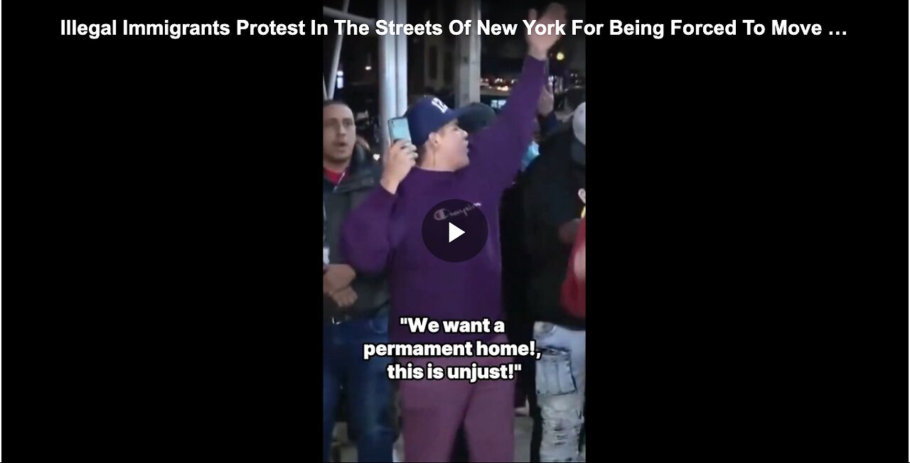 Illegals protesting against being removed from the Manhattan Hotel