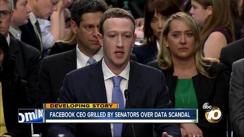 Facebook CEO grilled by senators over data scandal