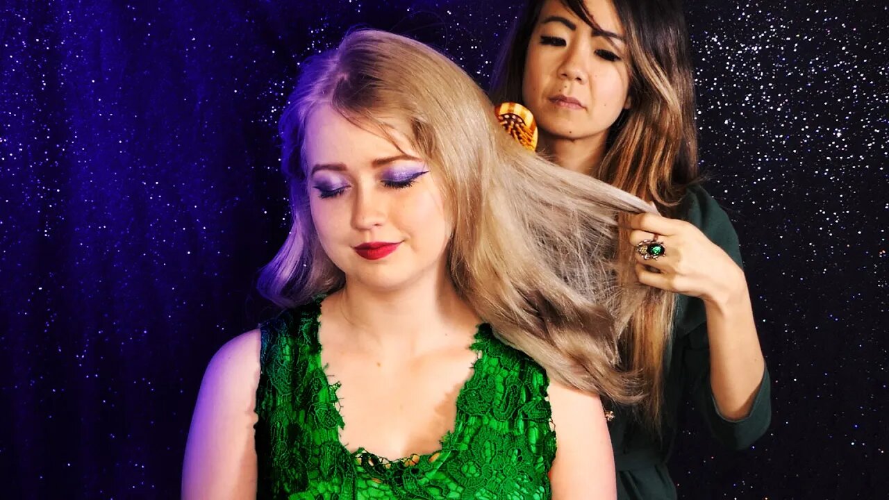 ASMR Ultimate Relaxing Hair Brushing Massage , Fair is in Heaven! Soft & Gentle by Best Friend Lina!