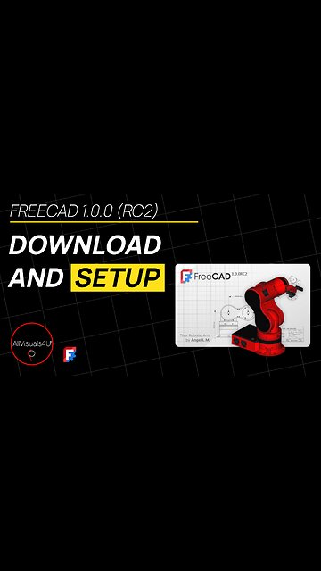 🧰 Download FreeCAD 1.0.0 RC2 - FreeCAD Beginner Tutorial - FreeCAD Tutorial | #Shorts