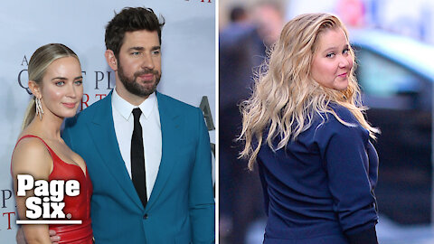 John Krasinski responds to Amy Schumer's 'pretend marriage' jab