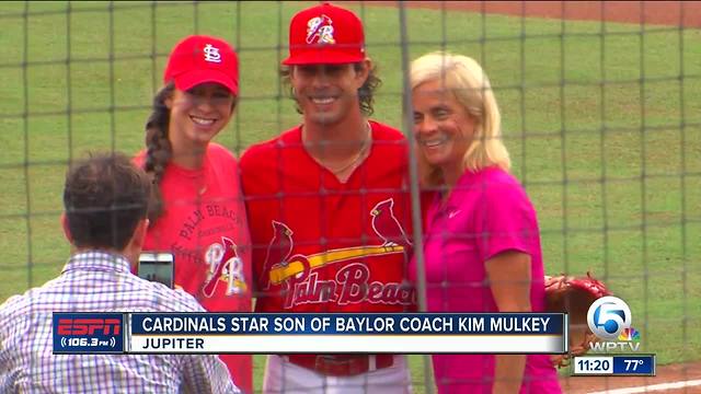 Palm Beach Cardinals star Kramer Robertson motivated by legendary coach and mother, Kim Mulkey