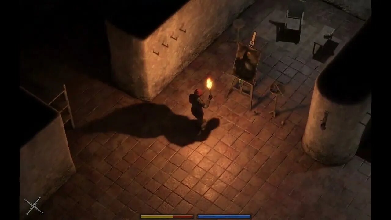 Found A Compass and the Armory-Exanima Dungeon Crawler Game