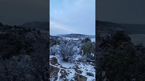 first night on the property! it is snowing in AZ!