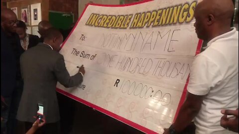 Prophet Mboro gives #NotInMyNameSA R100,000 to boost its fight women's abuse (8yn)