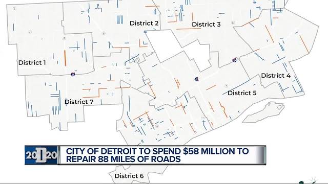 Resurfacing of nearly 90 miles of rough roads begins in Detroit