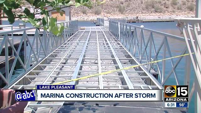 Lake Pleasant marina walkways still under construction nearly a year later