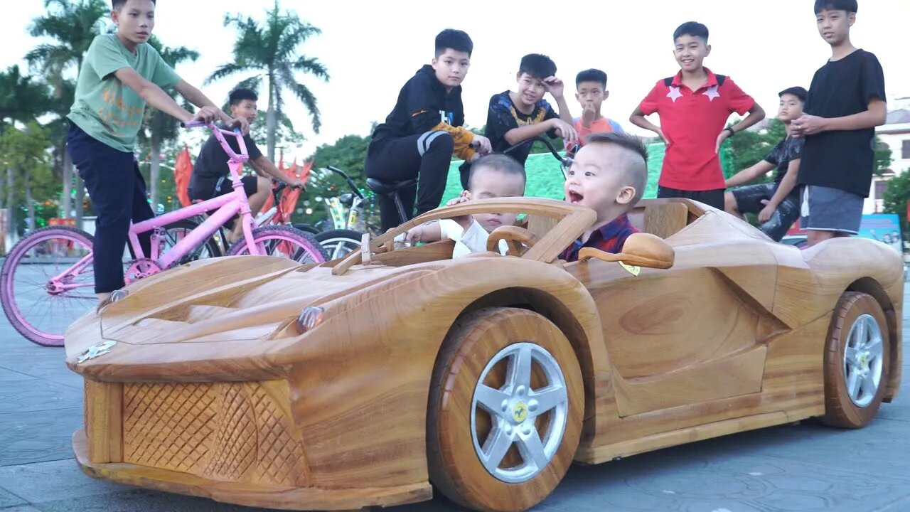 A Poor Wood Worker Builds a Car FERRARI APERTA For His Son