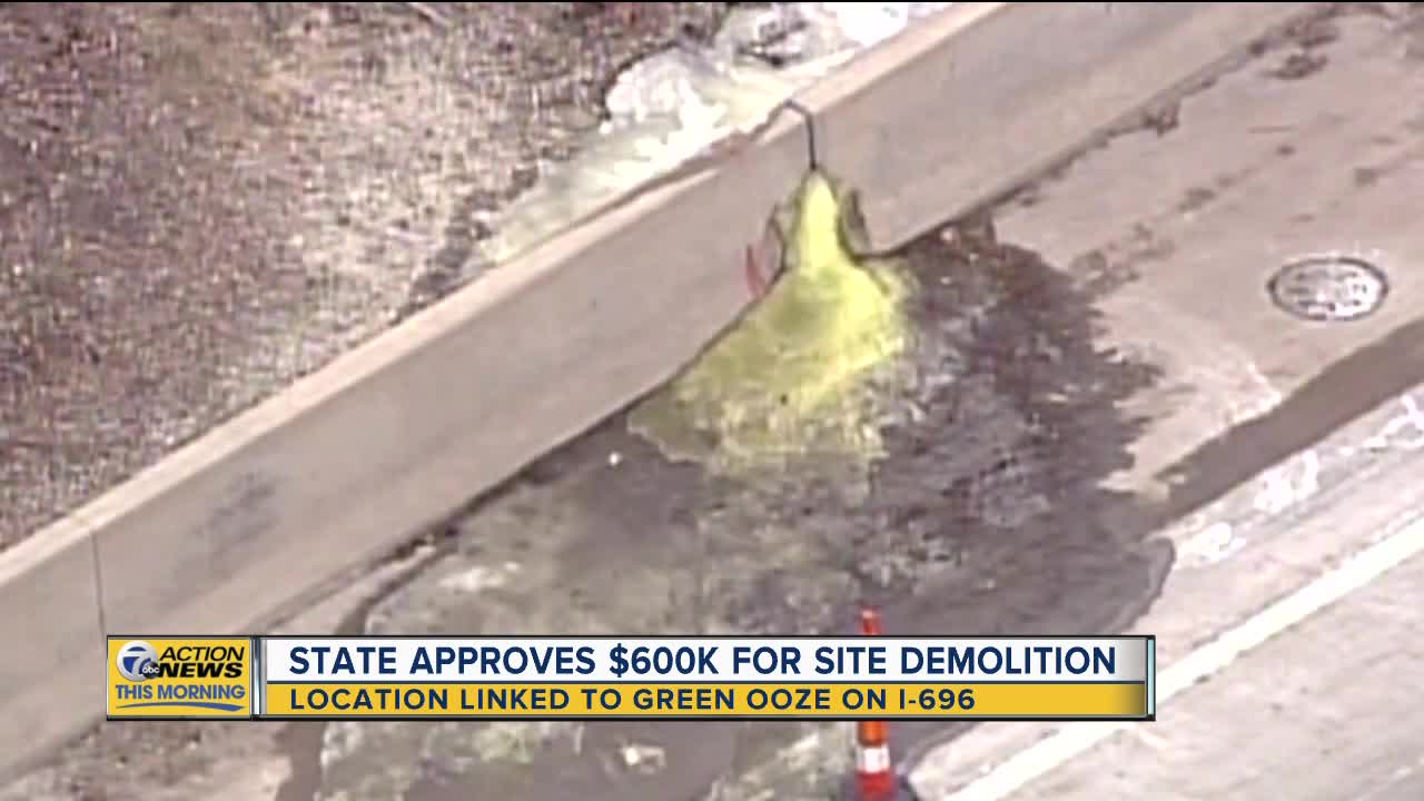 State approves $600K for site demolition linked to I-696 ooze
