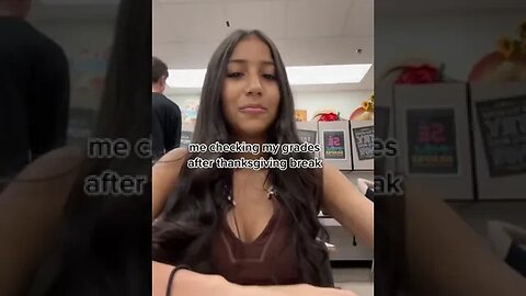 me checking my grades after thanksgiving break Video By jayda wayda28 #Shorts