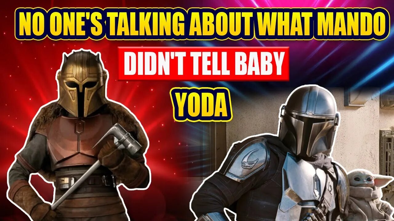 Voice to Text: What Mando Never Told Baby Yoda-: Two Glances and Four Words
