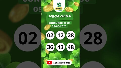 🍀 Resultado MEGA-SENA 2590 | 09/05/23 | Sentindo Sorte #shorts