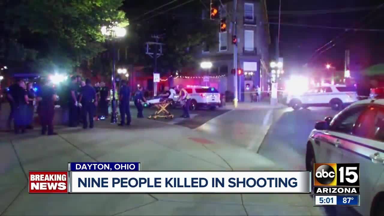 Nine killed in Dayton, Ohio shooting