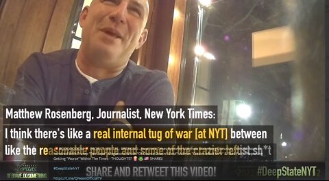 💥BQQQQQQQM💥 PROJECT VERITAS - BREAKING - NEW YORK TIMES REPORTER MATTHEW ROSENBERG DISCUSSES CIA
