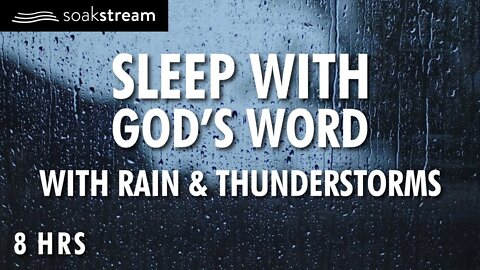 Bible Verses with Rain for Sleep and Meditation - NO MUSIC (MALE VOICE)
