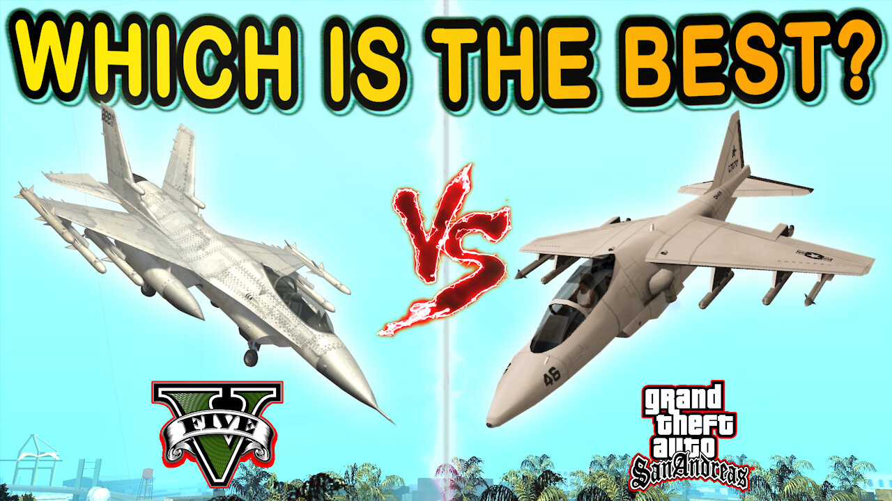 LAZER VS HYDRA - Which Is The Best Fighter Jet? - GTA 5 VS GTA SA