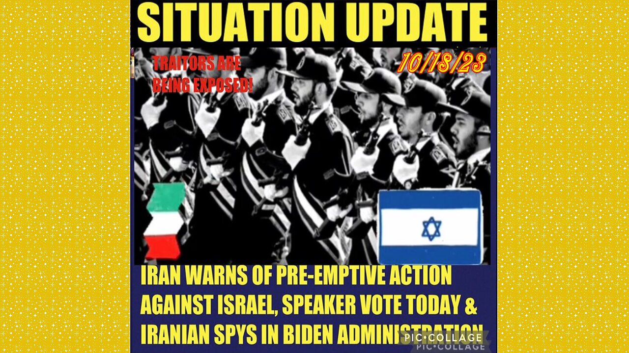SITUATION UPDATE 10/18/23- Iran About To Strike Israeli Regime,Tunnels Under Israel,Cabals Evil Plan