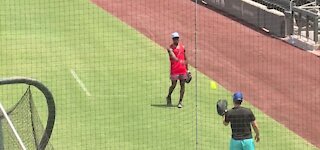 Players practice for Battle For Vegas