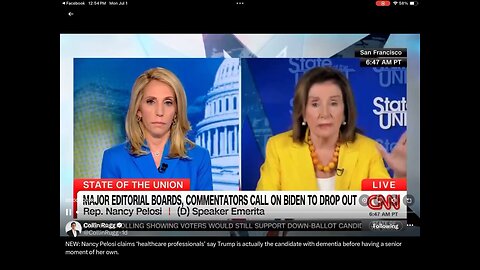 Pelosi slurs while defending Biden’s mental fitness. Says Trump has dementia.