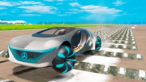 Mercedes Vision AVTR vs 100 Speed Bumps – BeamNG.Drive
