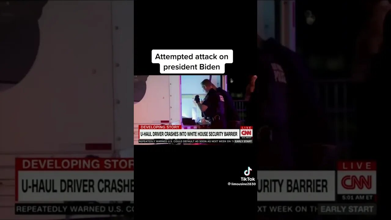 Uhaul Truck try crashing in the White House