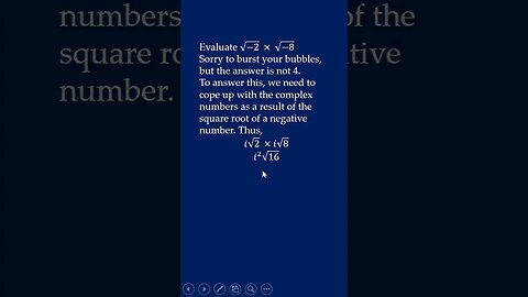 Multiplying Square Root of Negative Numbers