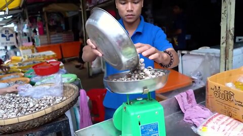 Market show, Yummy blood cockle cooking