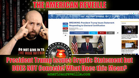 President Trump Makes a Cryptic Statement but DOES NOT Concede! What Does This Mean?