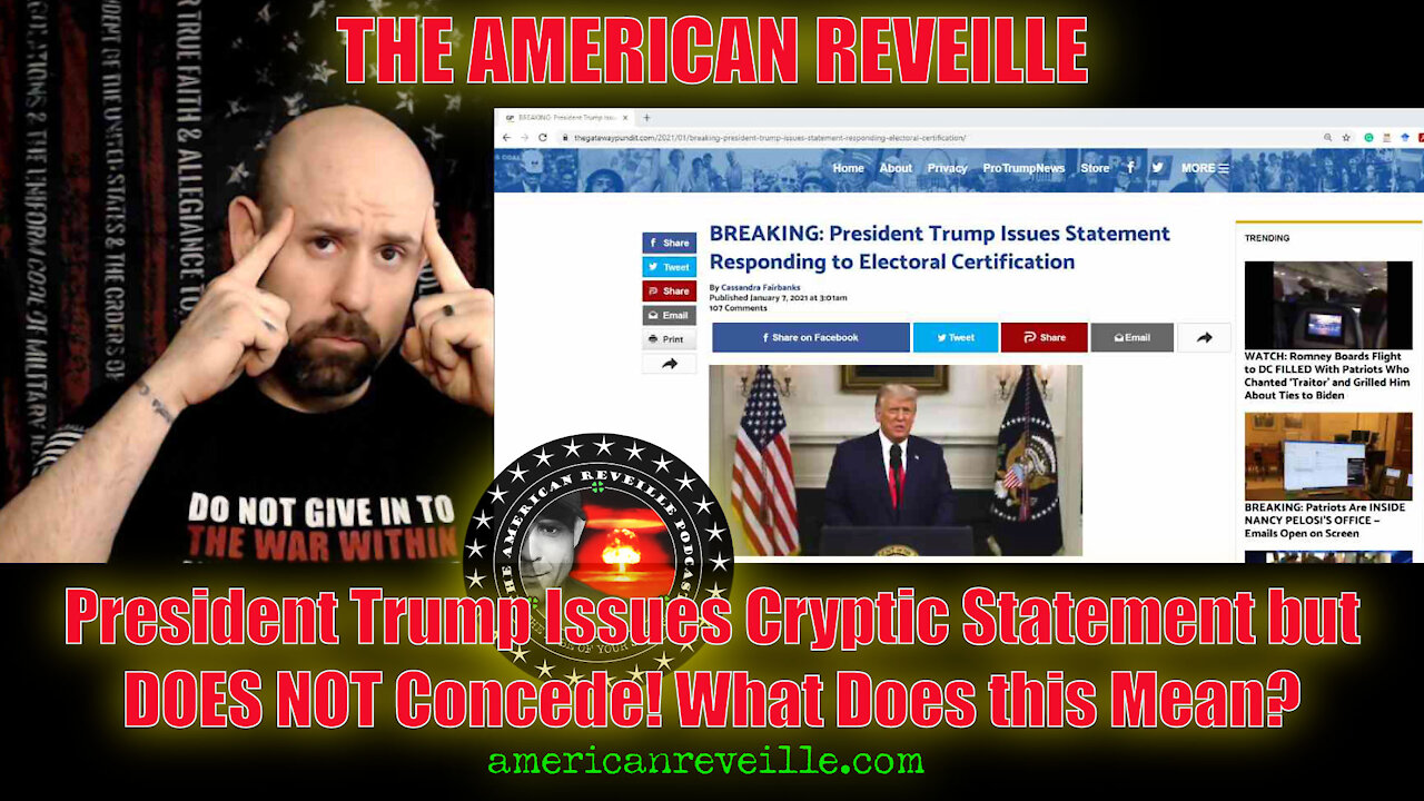 President Trump Makes a Cryptic Statement but DOES NOT Concede! What Does This Mean?