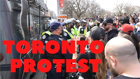 Toronto sees larger protests against lockdowns as temperatures rise. April 10, 2021