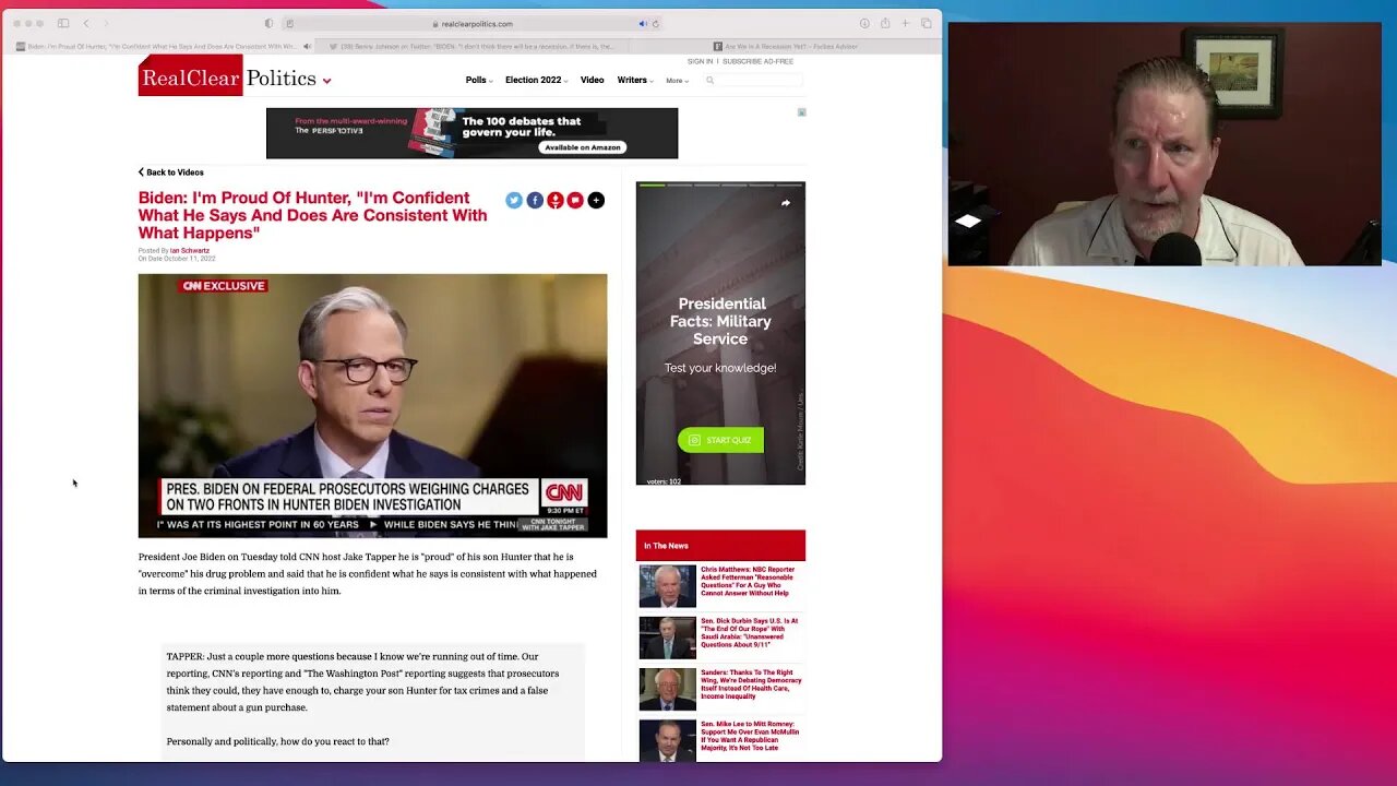 GAMcast Live! Biggest story of the day: Oct. 12, 2022. Biden’s non-interview interview with Jake Ta