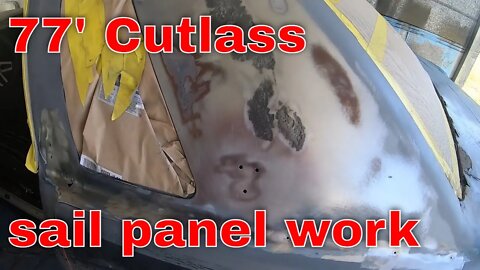 Sand and bondo the driver side sail panel.