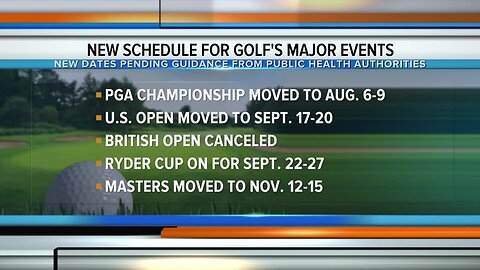 Major changes to golf's schedule; Ryder Cup still on as-scheduled