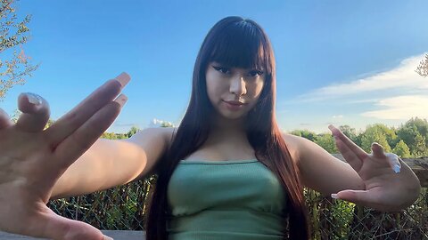 ASMR Outside | Hand Movements, Nail Tapping, Hand Sounds & Rambling