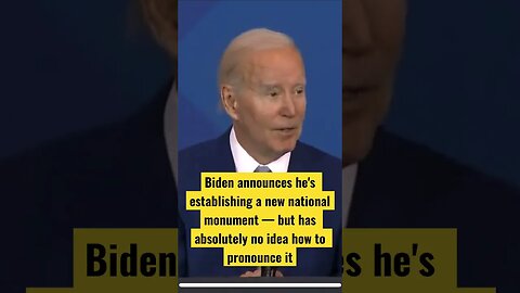 Biden announcing a new monument