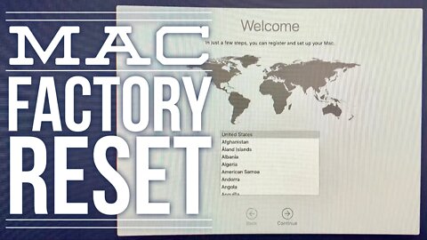 How to reset a Mac to Factory Settings