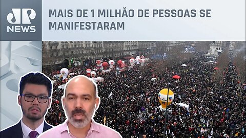 França tem segundo dia de greve contra a reforma da Previdência; Schelp e Kobayashi analisam