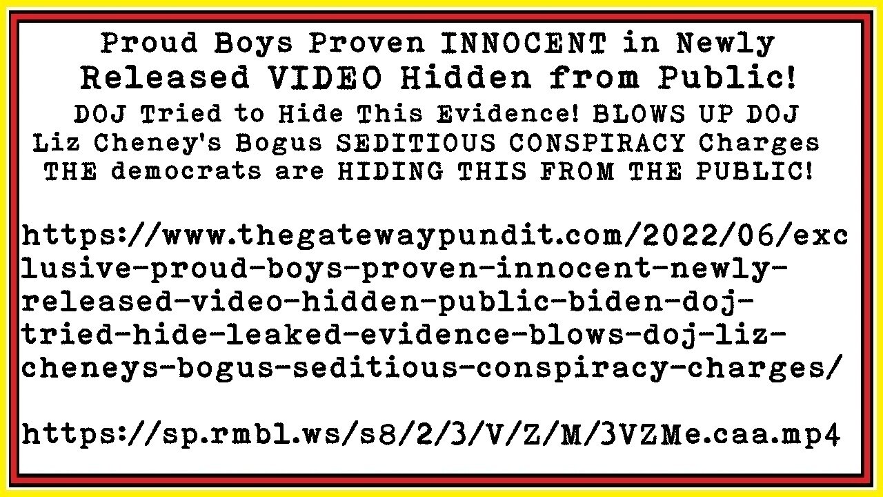 FORBIDDEN VIDEO by the democrat communists exposed